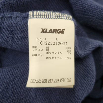 【中古品】【メンズ】 XLARGE エクストララージ 101223012011 RETRO CREWNECK SWEAT レトロ クルーネック スウェット トップス 長袖 142-260710-cs-16-izu サイズ：L カラー：ネイビー 万代Net店