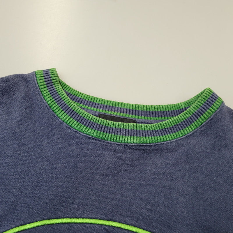 【中古品】【メンズ】 XLARGE エクストララージ 101223012011 RETRO CREWNECK SWEAT レトロ クルーネック スウェット トップス 長袖 142-260710-cs-16-izu サイズ：L カラー：ネイビー 万代Net店