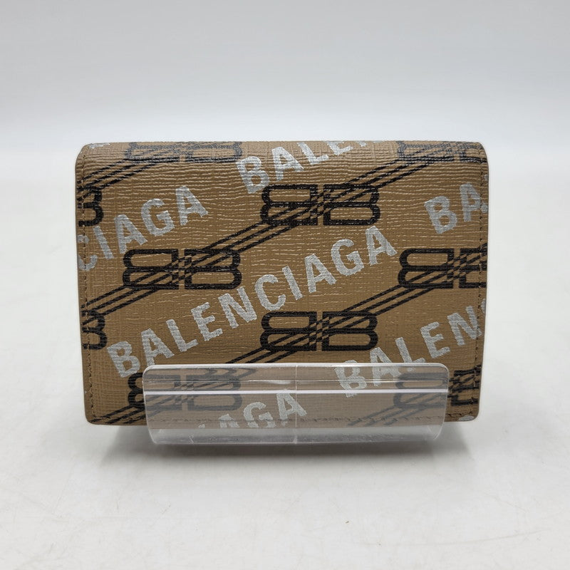 【中古品】【メンズ/レディース】 BALENCIAGA バレンシアガ CASH MINI WALLET 594312 キャッシュ ミニ ウォレット 財布 181-260623-as-17-izu カラー：ブラウン 万代Net店