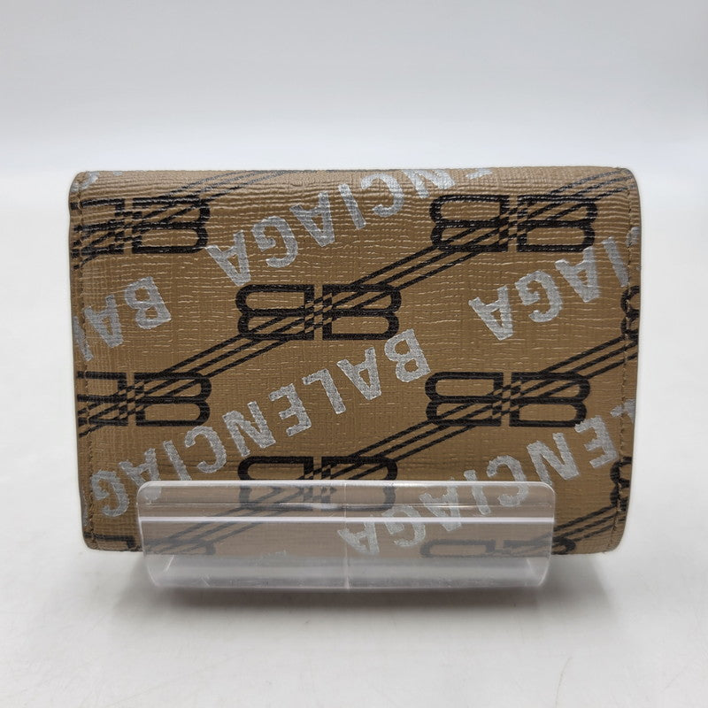 【中古品】【メンズ/レディース】 BALENCIAGA バレンシアガ CASH MINI WALLET 594312 キャッシュ ミニ ウォレット 財布 181-260623-as-17-izu カラー：ブラウン 万代Net店