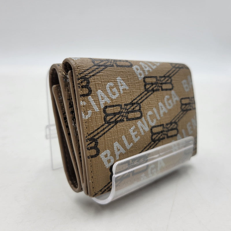 【中古品】【メンズ/レディース】 BALENCIAGA バレンシアガ CASH MINI WALLET 594312 キャッシュ ミニ ウォレット 財布 181-260623-as-17-izu カラー：ブラウン 万代Net店
