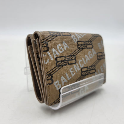【中古品】【メンズ/レディース】 BALENCIAGA バレンシアガ CASH MINI WALLET 594312 キャッシュ ミニ ウォレット 財布 181-260623-as-17-izu カラー：ブラウン 万代Net店
