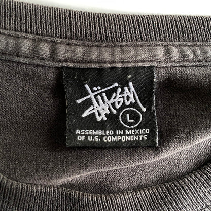 【中古品】【メンズ】 STUSSY ステューシー メキシコ製 RASTERLION LS TEE ラスタライオン ロングスリーブ ティー トップス 長袖 142-260622-cs-16-izu サイズ：L カラー：ブラック 万代Net店