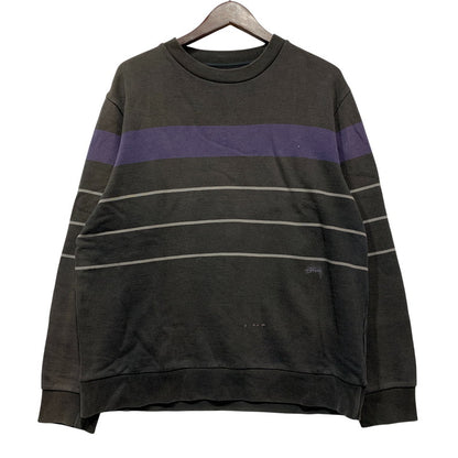 【中古品】【メンズ】 STUSSY AUTHENTIC ステューシー オーセンティック BORDER CREW SWEAT ボーダー クルーネック スウェット トップス 142-260630-kh-14-izu サイズ：S カラー：ブラック 万代Net店