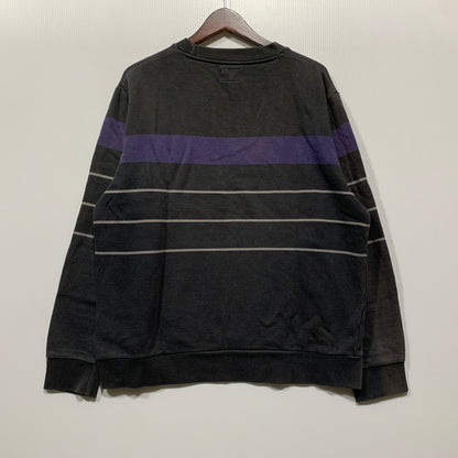 【中古品】【メンズ】 STUSSY AUTHENTIC ステューシー オーセンティック BORDER CREW SWEAT ボーダー クルーネック スウェット トップス 142-260630-kh-14-izu サイズ：S カラー：ブラック 万代Net店