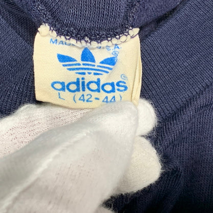 【中古品】【メンズ】 ADIDAS アディダス USA製 3LINE RAGLAN TEE 3ライン ラグラン Tシャツ トップス 146-260630-kh-12-izu サイズ：L カラー：ネイビー×グリーン 万代Net店