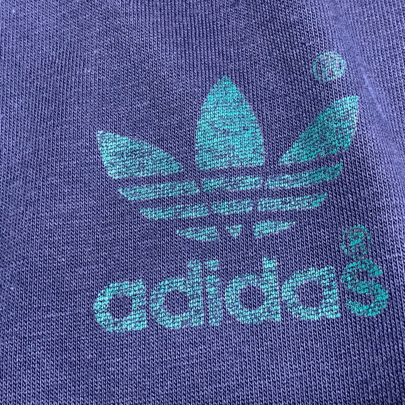 【中古品】【メンズ】 ADIDAS アディダス USA製 3LINE RAGLAN TEE 3ライン ラグラン Tシャツ トップス 146-260630-kh-12-izu サイズ：L カラー：ネイビー×グリーン 万代Net店