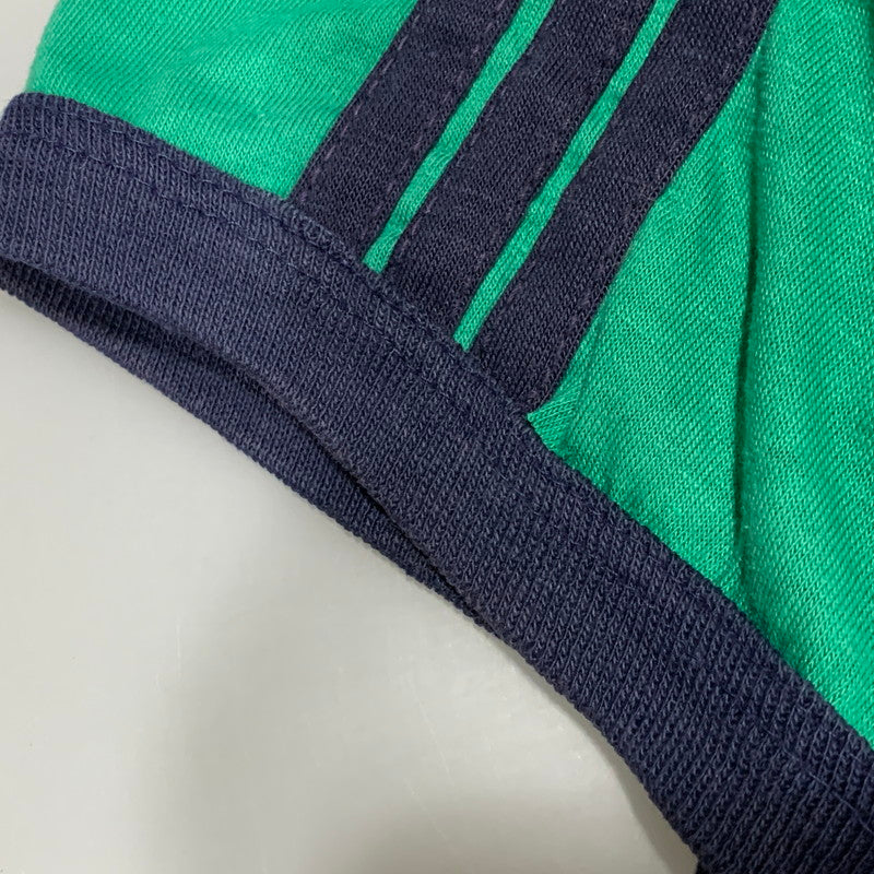 【中古品】【メンズ】 ADIDAS アディダス USA製 3LINE RAGLAN TEE 3ライン ラグラン Tシャツ トップス 146-260630-kh-12-izu サイズ：L カラー：ネイビー×グリーン 万代Net店