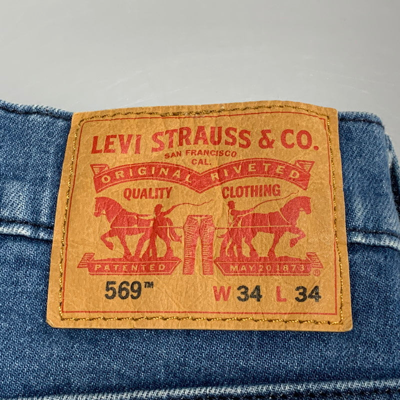 【中古品】【メンズ】 LEVI'S リーバイス PC9-00569-0218 569 LOOSE STRAIGHT FIT DENIM PANTS ルーズ ストレート フィット デニム パンツ ボトムス 158-260701-kh-04-izu サイズ：34×34 カラー：インディゴ 万代Net店