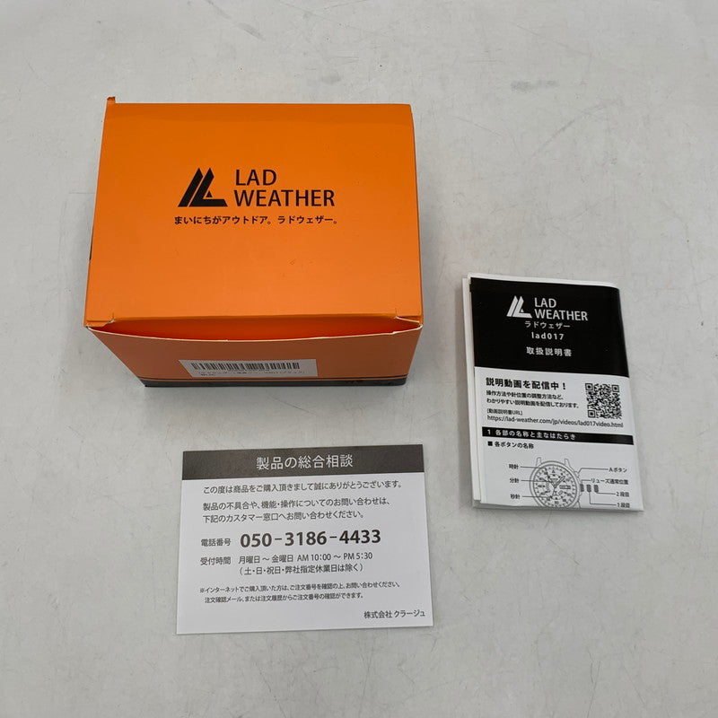 【中古美品】【メンズ/レディース】 LAD WEATHER ラドウェザー LAD017 SOLAR ANALOG WATCH ソーラー アナログ ウォッチ 時計 198-260630-kh-02-izu カラー：ブラック 万代Net店