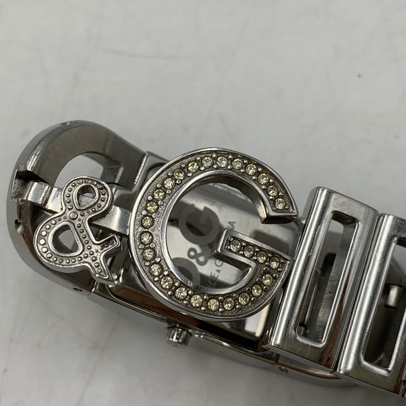 【中古品】【レディース】 DOLCE&GABBANA ドルチェアンドガッバーナ LINE STONE LOGO BRACELET QUARTZ WATCH ラインストーン ロゴ ブレスレット クォーツ ウォッチ 腕時計 197-260630-kh-01-izu カラー：シルバー 万代Net店