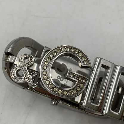 【中古品】【レディース】 DOLCE&GABBANA ドルチェアンドガッバーナ LINE STONE LOGO BRACELET QUARTZ WATCH ラインストーン ロゴ ブレスレット クォーツ ウォッチ 腕時計 197-260630-kh-01-izu カラー：シルバー 万代Net店
