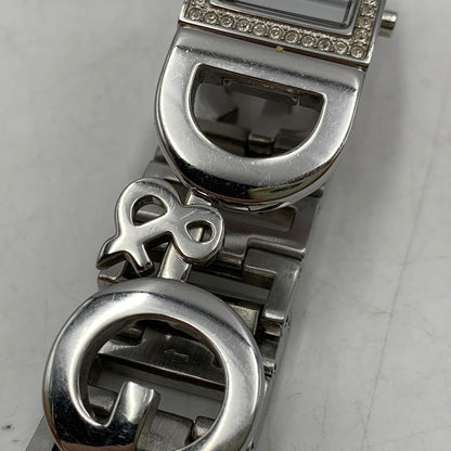 【中古品】【レディース】 DOLCE&GABBANA ドルチェアンドガッバーナ LINE STONE LOGO BRACELET QUARTZ WATCH ラインストーン ロゴ ブレスレット クォーツ ウォッチ 腕時計 197-260630-kh-01-izu カラー：シルバー 万代Net店