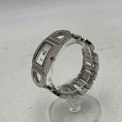 【中古品】【レディース】 DOLCE&GABBANA ドルチェアンドガッバーナ LINE STONE LOGO BRACELET QUARTZ WATCH ラインストーン ロゴ ブレスレット クォーツ ウォッチ 腕時計 197-260630-kh-01-izu カラー：シルバー 万代Net店