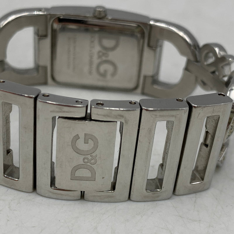 【中古品】【レディース】 DOLCE&GABBANA ドルチェアンドガッバーナ LINE STONE LOGO BRACELET QUARTZ WATCH ラインストーン ロゴ ブレスレット クォーツ ウォッチ 腕時計 197-260630-kh-01-izu カラー：シルバー 万代Net店