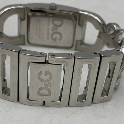 【中古品】【レディース】 DOLCE&GABBANA ドルチェアンドガッバーナ LINE STONE LOGO BRACELET QUARTZ WATCH ラインストーン ロゴ ブレスレット クォーツ ウォッチ 腕時計 197-260630-kh-01-izu カラー：シルバー 万代Net店