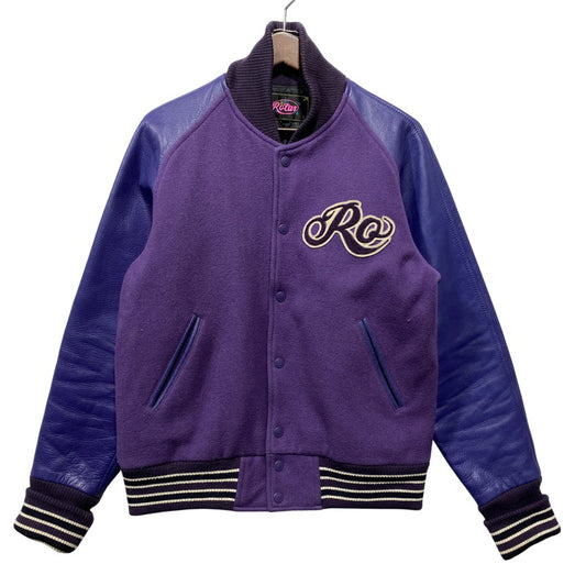 【中古品】【メンズ】 ROTAR ローター WOOL LEATHER STADIUM JACKET ウール レザー スタジアムジャケット スタジャン アウター 142-260623-as-10-izu サイズ：M カラー：パープル系 万代Net店