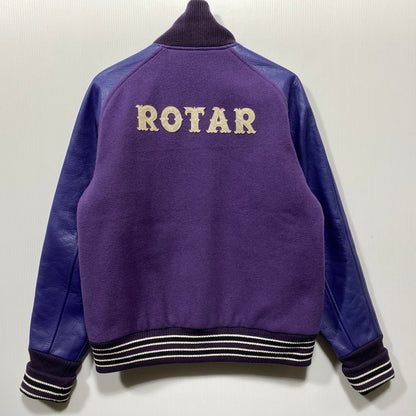 【中古品】【メンズ】 ROTAR ローター WOOL LEATHER STADIUM JACKET ウール レザー スタジアムジャケット スタジャン アウター 142-260623-as-10-izu サイズ：M カラー：パープル系 万代Net店