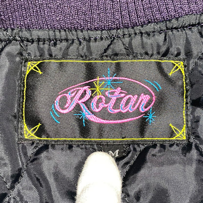 【中古品】【メンズ】 ROTAR ローター WOOL LEATHER STADIUM JACKET ウール レザー スタジアムジャケット スタジャン アウター 142-260623-as-10-izu サイズ：M カラー：パープル系 万代Net店