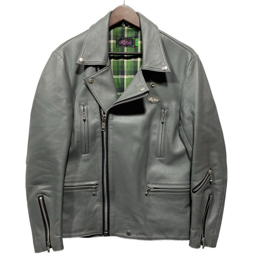 【中古品】【メンズ】 ROTAR ローター GREEN CHECK LINER DOUBLE RIDERS JACKET グリーンチェックライナー ダブルライダースジャケット 142-260623-as-09-izu サイズ：M カラー：グレー 万代Net店