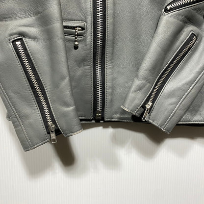 【中古品】【メンズ】 ROTAR ローター GREEN CHECK LINER DOUBLE RIDERS JACKET グリーンチェックライナー ダブルライダースジャケット 142-260623-as-09-izu サイズ：M カラー：グレー 万代Net店