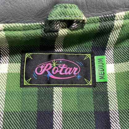 【中古品】【メンズ】 ROTAR ローター GREEN CHECK LINER DOUBLE RIDERS JACKET グリーンチェックライナー ダブルライダースジャケット 142-260623-as-09-izu サイズ：M カラー：グレー 万代Net店