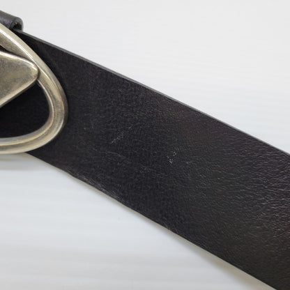 【中古品】【メンズ】 DIESEL ディーゼル X08516 B-1DR COWLEATHER DLOGO BUCKLE BELT カウレザー ディーロゴ バックル ベルト 服飾雑貨 205-260622-cs-10-izu サイズ：80/W32 カラー：ブラック×シルバー 万代Net店