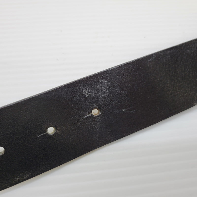 【中古品】【メンズ】 DIESEL ディーゼル X08516 B-1DR COWLEATHER DLOGO BUCKLE BELT カウレザー ディーロゴ バックル ベルト 服飾雑貨 205-260622-cs-10-izu サイズ：80/W32 カラー：ブラック×シルバー 万代Net店