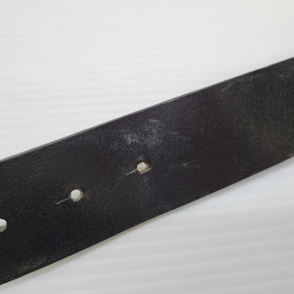 【中古品】【メンズ】 DIESEL ディーゼル X08516 B-1DR COWLEATHER DLOGO BUCKLE BELT カウレザー ディーロゴ バックル ベルト 服飾雑貨 205-260622-cs-10-izu サイズ：80/W32 カラー：ブラック×シルバー 万代Net店