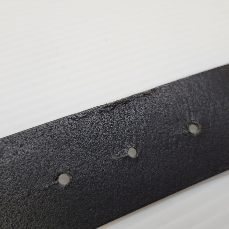 【中古品】【メンズ】 DIESEL ディーゼル X08516 B-1DR COWLEATHER DLOGO BUCKLE BELT カウレザー ディーロゴ バックル ベルト 服飾雑貨 205-260622-cs-10-izu サイズ：80/W32 カラー：ブラック×シルバー 万代Net店