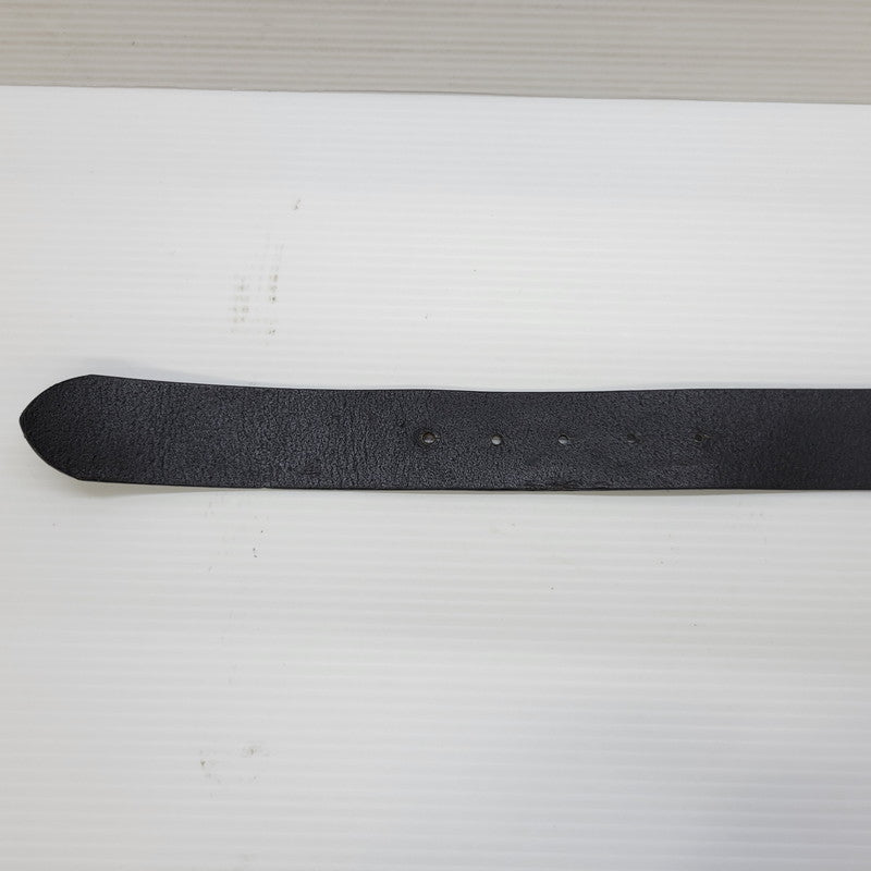【中古品】【メンズ】 DIESEL ディーゼル X08516 B-1DR COWLEATHER DLOGO BUCKLE BELT カウレザー ディーロゴ バックル ベルト 服飾雑貨 205-260622-cs-10-izu サイズ：80/W32 カラー：ブラック×シルバー 万代Net店