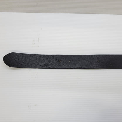 【中古品】【メンズ】 DIESEL ディーゼル X08516 B-1DR COWLEATHER DLOGO BUCKLE BELT カウレザー ディーロゴ バックル ベルト 服飾雑貨 205-260622-cs-10-izu サイズ：80/W32 カラー：ブラック×シルバー 万代Net店