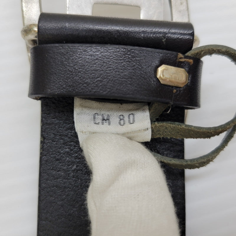 【中古品】【メンズ】 DIESEL ディーゼル X08516 B-1DR COWLEATHER DLOGO BUCKLE BELT カウレザー ディーロゴ バックル ベルト 服飾雑貨 205-260622-cs-10-izu サイズ：80/W32 カラー：ブラック×シルバー 万代Net店