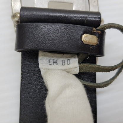 【中古品】【メンズ】 DIESEL ディーゼル X08516 B-1DR COWLEATHER DLOGO BUCKLE BELT カウレザー ディーロゴ バックル ベルト 服飾雑貨 205-260622-cs-10-izu サイズ：80/W32 カラー：ブラック×シルバー 万代Net店