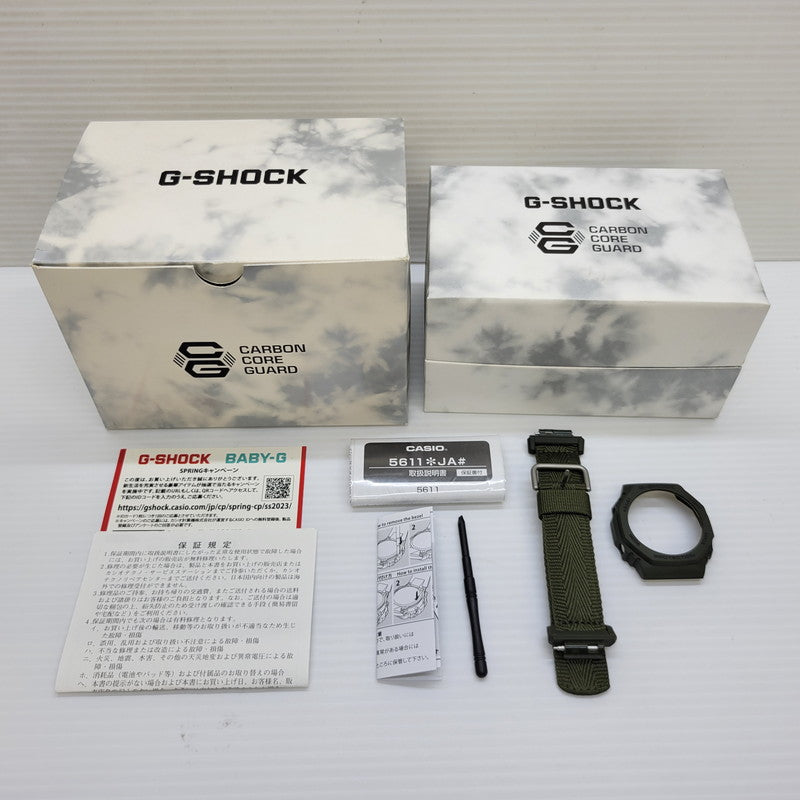 【中古美品】【メンズ/レディース】 G-SHOCK ジーショック GAE-2100GC-7AJR DIGITAL&ANALOG WATCH デジタル アナログ ウォッチ 腕時計 196-260622-cs-12-izu サイズ：48.5 × 45.4 × 11.8 mm カラー：ホワイト 万代Net店
