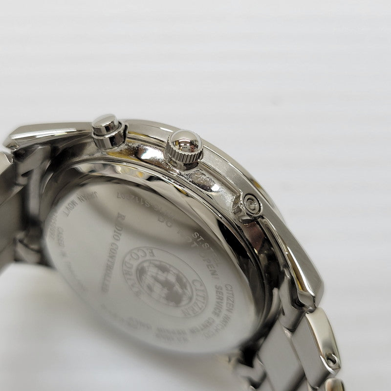 【中古品】【メンズ/レディース】 CITIZEN シチズン H415-S112907 AS1060-54E ECO-DRIVE ANALOG WATCH エコドライブ アナログ ウォッチ 腕時計 197-260622-cs-11-izu カラー：シルバー×ブラック 万代Net店