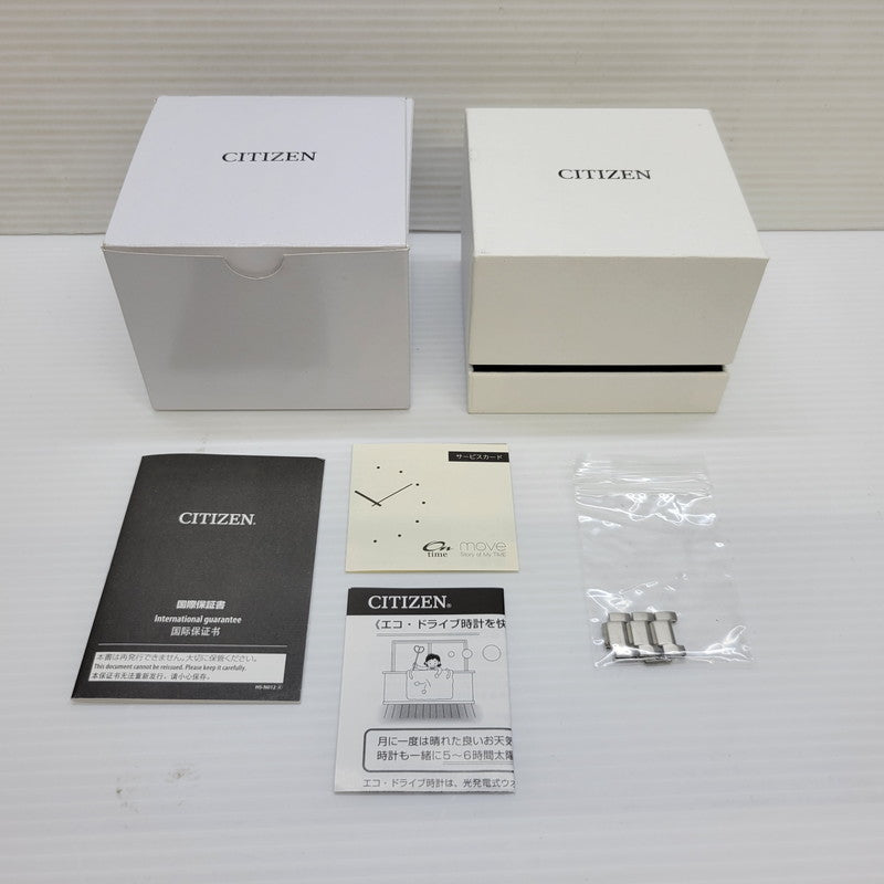 【中古品】【メンズ/レディース】 CITIZEN シチズン H415-S112907 AS1060-54E ECO-DRIVE ANALOG WATCH エコドライブ アナログ ウォッチ 腕時計 197-260622-cs-11-izu カラー：シルバー×ブラック 万代Net店