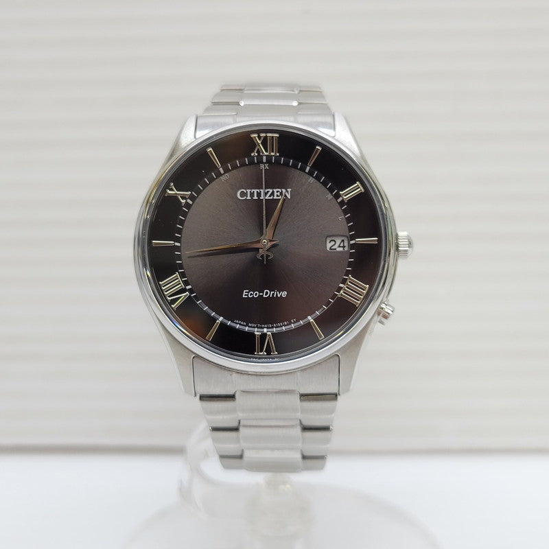 【中古品】【メンズ/レディース】 CITIZEN シチズン H415-S112907 AS1060-54E ECO-DRIVE ANALOG WATCH エコドライブ アナログ ウォッチ 腕時計 197-260622-cs-11-izu カラー：シルバー×ブラック 万代Net店