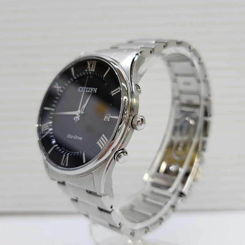 【中古品】【メンズ/レディース】 CITIZEN シチズン H415-S112907 AS1060-54E ECO-DRIVE ANALOG WATCH エコドライブ アナログ ウォッチ 腕時計 197-260622-cs-11-izu カラー：シルバー×ブラック 万代Net店