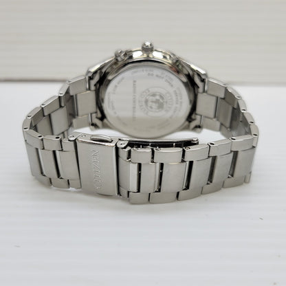 【中古品】【メンズ/レディース】 CITIZEN シチズン H415-S112907 AS1060-54E ECO-DRIVE ANALOG WATCH エコドライブ アナログ ウォッチ 腕時計 197-260622-cs-11-izu カラー：シルバー×ブラック 万代Net店