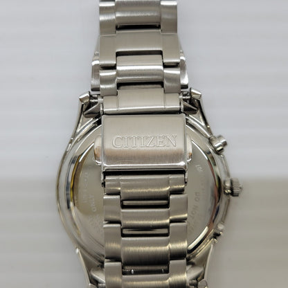 【中古品】【メンズ/レディース】 CITIZEN シチズン H415-S112907 AS1060-54E ECO-DRIVE ANALOG WATCH エコドライブ アナログ ウォッチ 腕時計 197-260622-cs-11-izu カラー：シルバー×ブラック 万代Net店