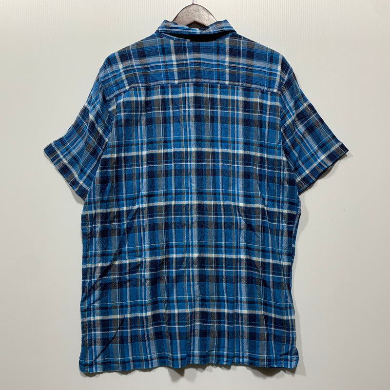 【中古品】【メンズ】 patagonia パタゴニア ORGANIC COTTON A/C SHIRT 52921SP13 オーガニックコットン シャツ 半袖 チェック 144-260701-as-05-izu サイズ：M カラー：ブルー系 万代Net店