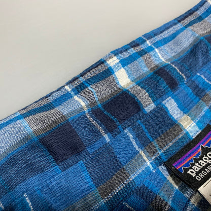 【中古品】【メンズ】 patagonia パタゴニア ORGANIC COTTON A/C SHIRT 52921SP13 オーガニックコットン シャツ 半袖 チェック 144-260701-as-05-izu サイズ：M カラー：ブルー系 万代Net店
