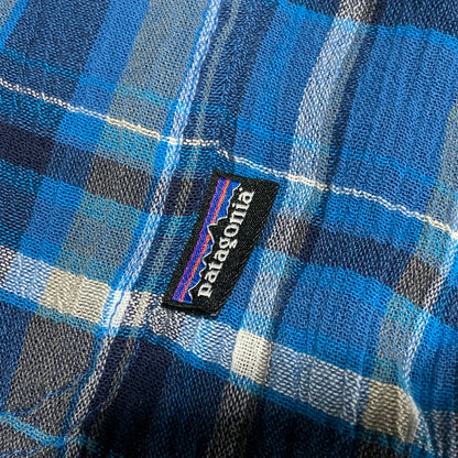 【中古品】【メンズ】 patagonia パタゴニア ORGANIC COTTON A/C SHIRT 52921SP13 オーガニックコットン シャツ 半袖 チェック 144-260701-as-05-izu サイズ：M カラー：ブルー系 万代Net店