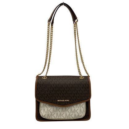 【中古品】【レディース】 MICHAEL KORS マイケルコース OA-2103 REGINA FLAP MEDIUM SHOULDER BAG レジーナ フラップ ミディアム ショルダー バッグ カバン 188-260630-kh-03-izu カラー：ブラウン 万代Net店