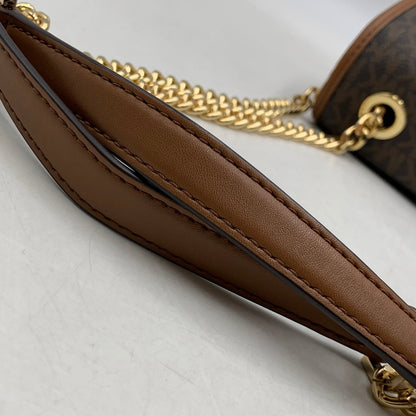 【中古品】【レディース】 MICHAEL KORS マイケルコース OA-2103 REGINA FLAP MEDIUM SHOULDER BAG レジーナ フラップ ミディアム ショルダー バッグ カバン 188-260630-kh-03-izu カラー：ブラウン 万代Net店