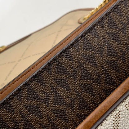 【中古品】【レディース】 MICHAEL KORS マイケルコース OA-2103 REGINA FLAP MEDIUM SHOULDER BAG レジーナ フラップ ミディアム ショルダー バッグ カバン 188-260630-kh-03-izu カラー：ブラウン 万代Net店
