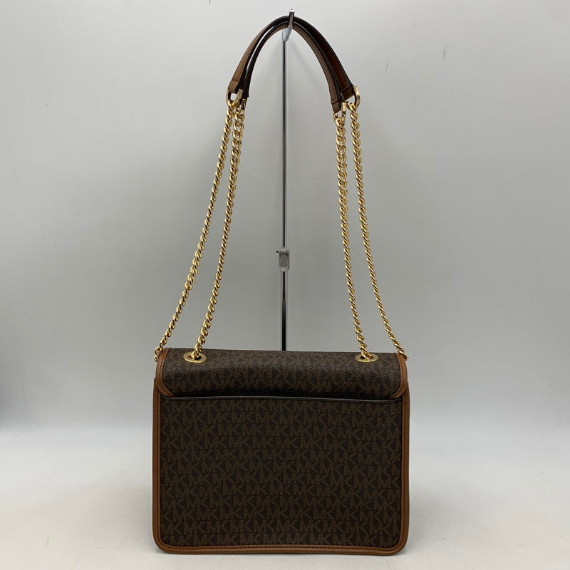 【中古品】【レディース】 MICHAEL KORS マイケルコース OA-2103 REGINA FLAP MEDIUM SHOULDER BAG レジーナ フラップ ミディアム ショルダー バッグ カバン 188-260630-kh-03-izu カラー：ブラウン 万代Net店