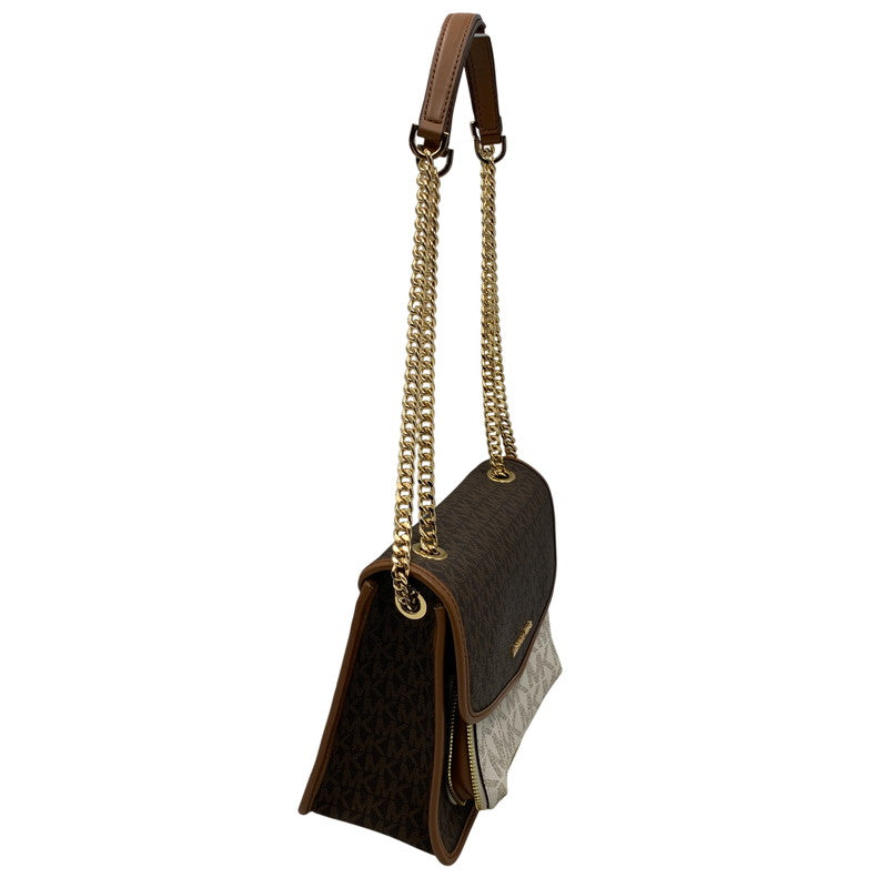 【中古品】【レディース】 MICHAEL KORS マイケルコース OA-2103 REGINA FLAP MEDIUM SHOULDER BAG レジーナ フラップ ミディアム ショルダー バッグ カバン 188-260630-kh-03-izu カラー：ブラウン 万代Net店