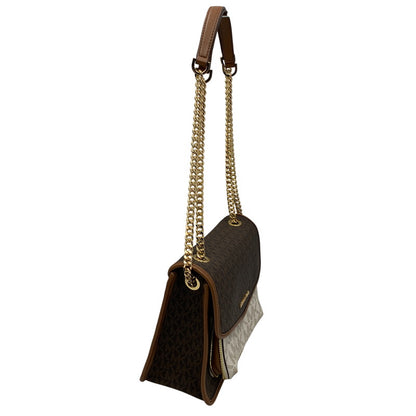 【中古品】【レディース】 MICHAEL KORS マイケルコース OA-2103 REGINA FLAP MEDIUM SHOULDER BAG レジーナ フラップ ミディアム ショルダー バッグ カバン 188-260630-kh-03-izu カラー：ブラウン 万代Net店